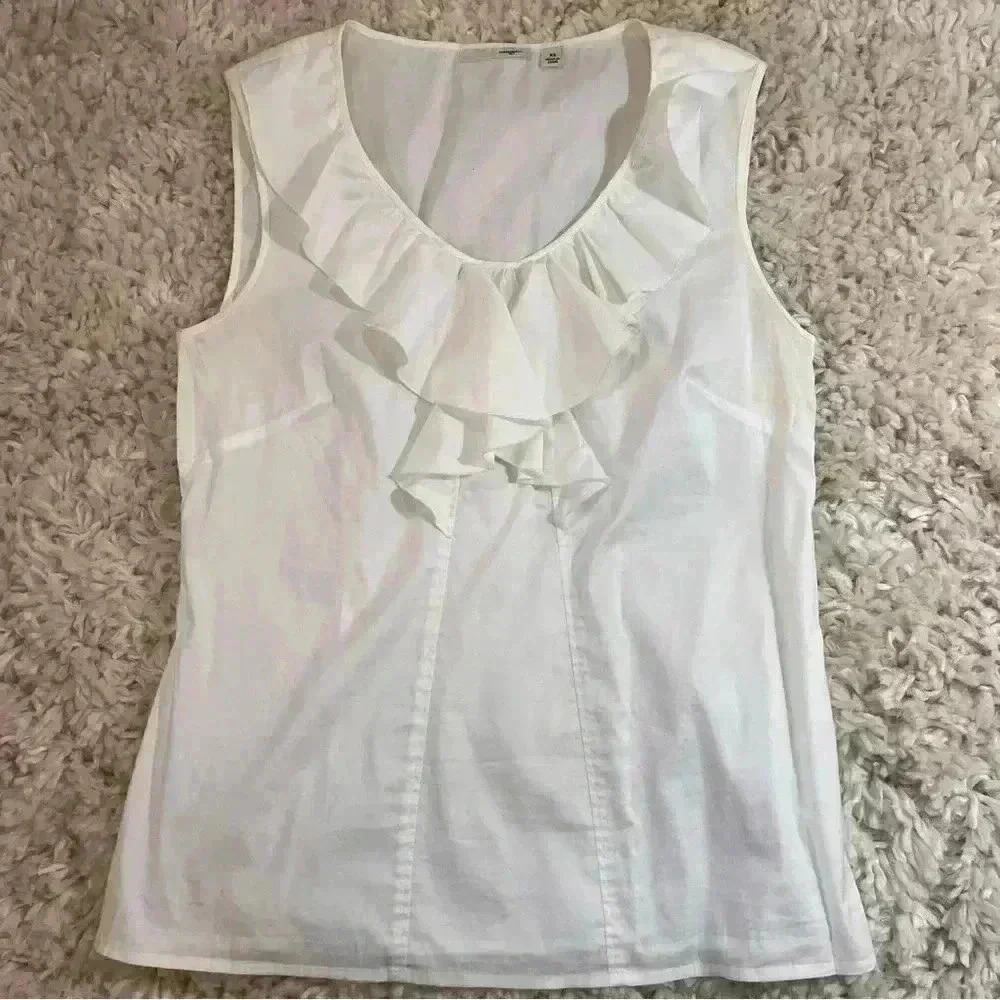 Halogen White Ruffle Top - Size XS - Picture 2 of 13